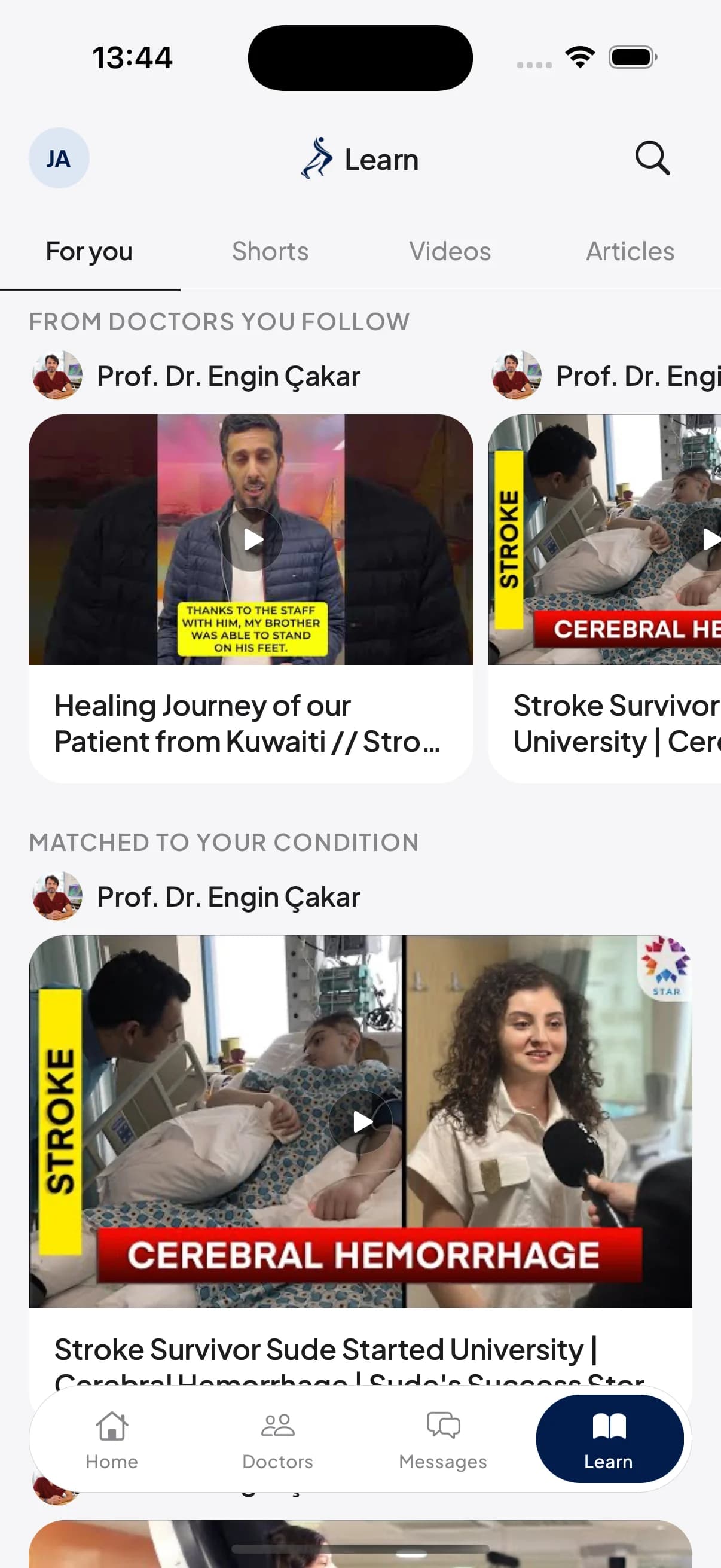Next New Steps app: Learn articles from your doctors